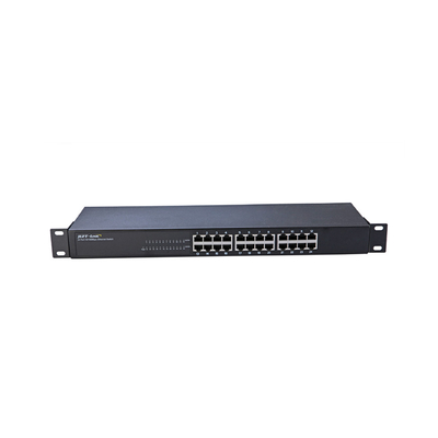 100M 24 Port Poe Switch สวิตช์เครือข่ายแบบติดตั้งบนแร็คที่ไม่มีการจัดการ